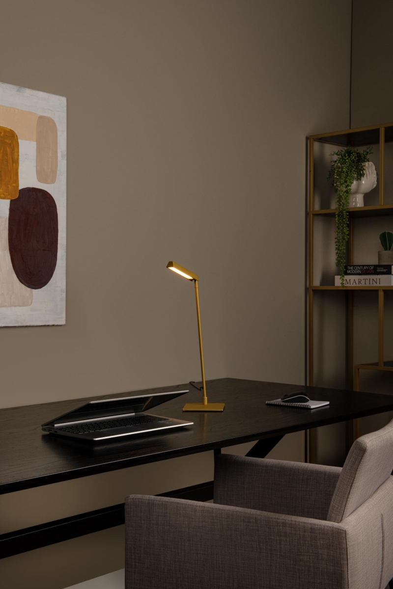 Lucide LAVALE - Stolná lampa - LED Dim.K/2700K - Okrová žltá